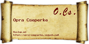 Opra Cseperke névjegykártya